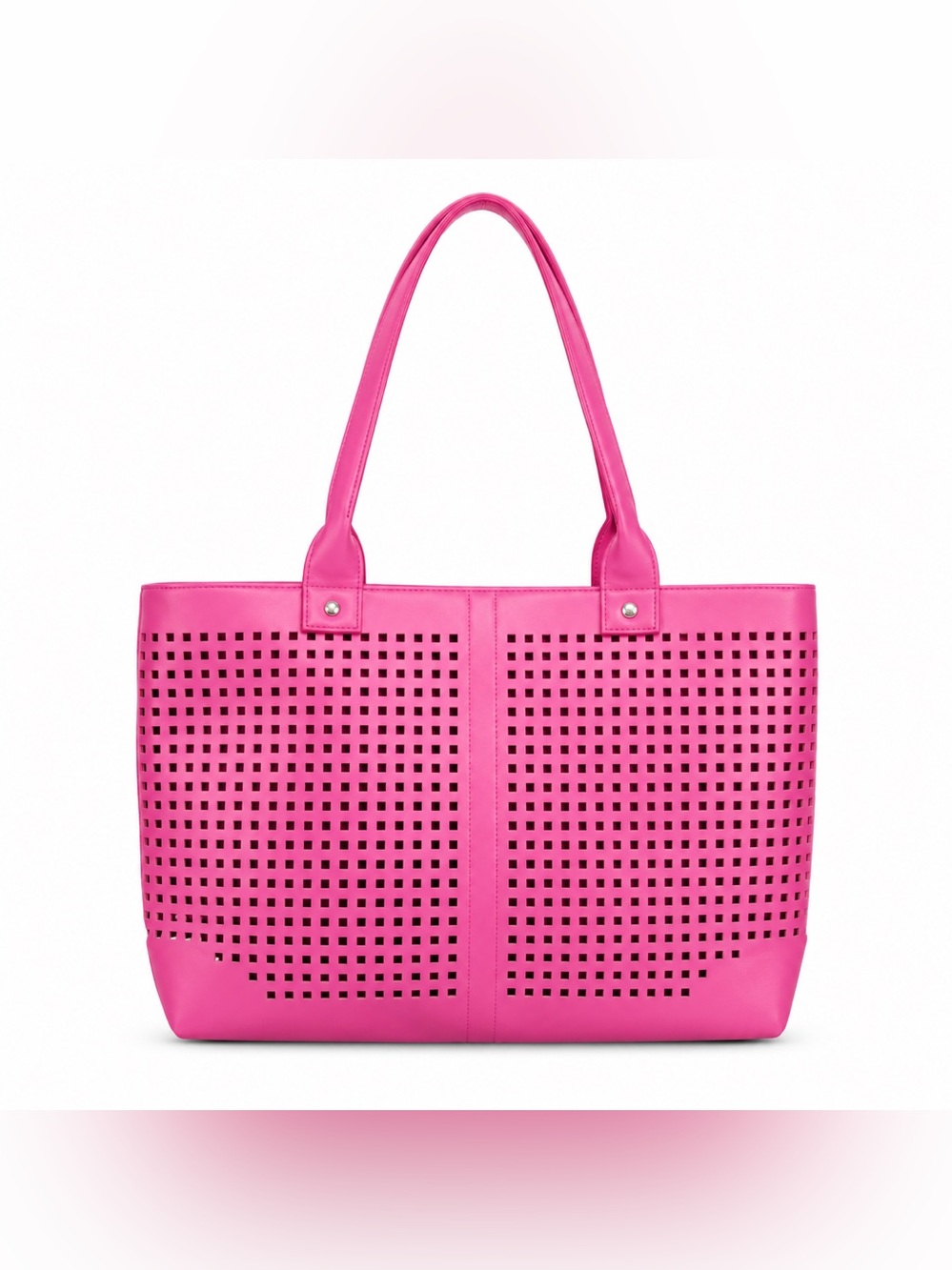 Pink Laser-Cut Tote Bag - Stylish Everyday Carry